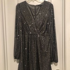 Alex Marie Sequin Dress Fully lined shimmery soft flowing Gorgeous Sz14 like new